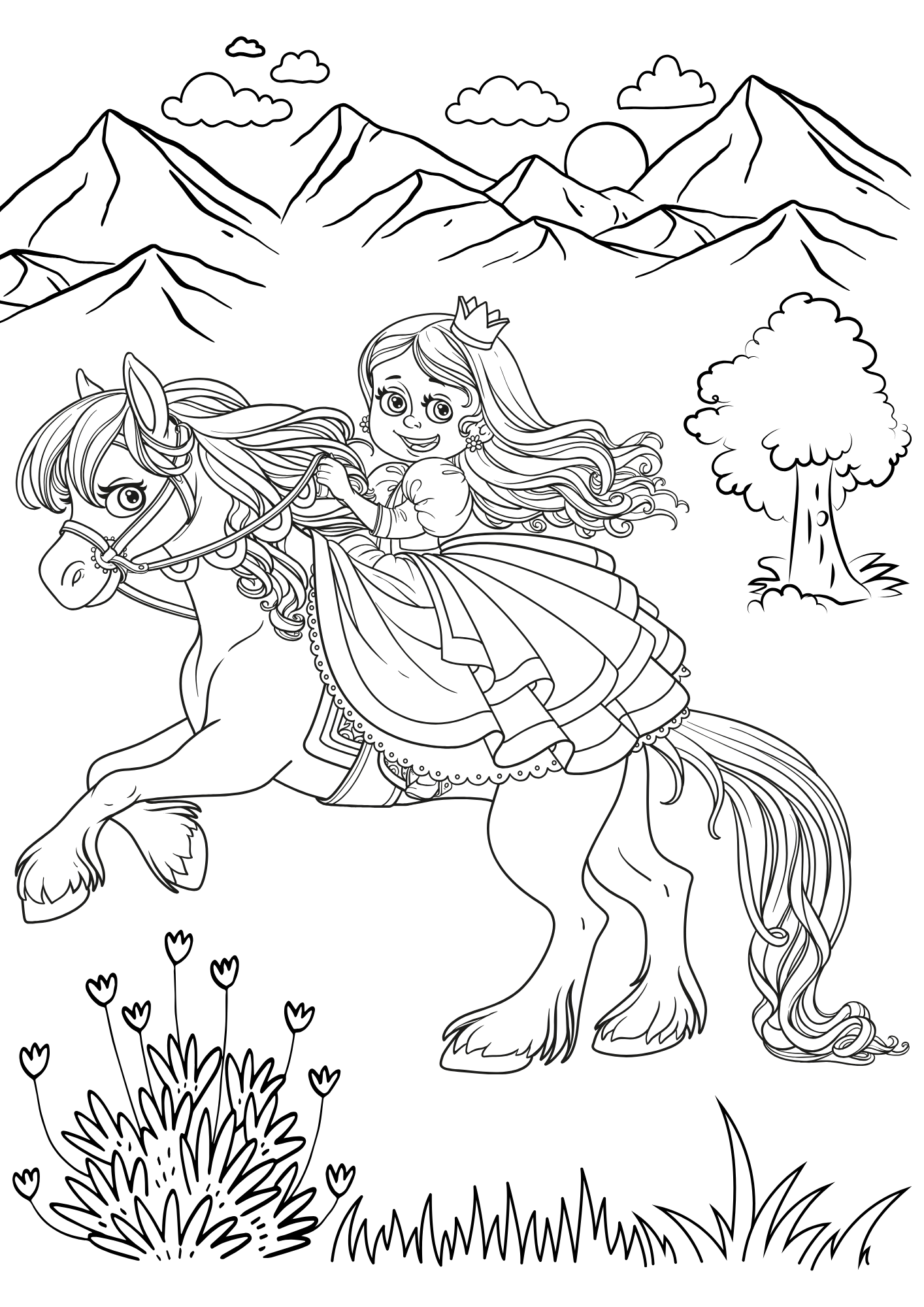 Tranh Tô Màu Công Chúa Cho Bé 9-12 Tuổi ảnh 5