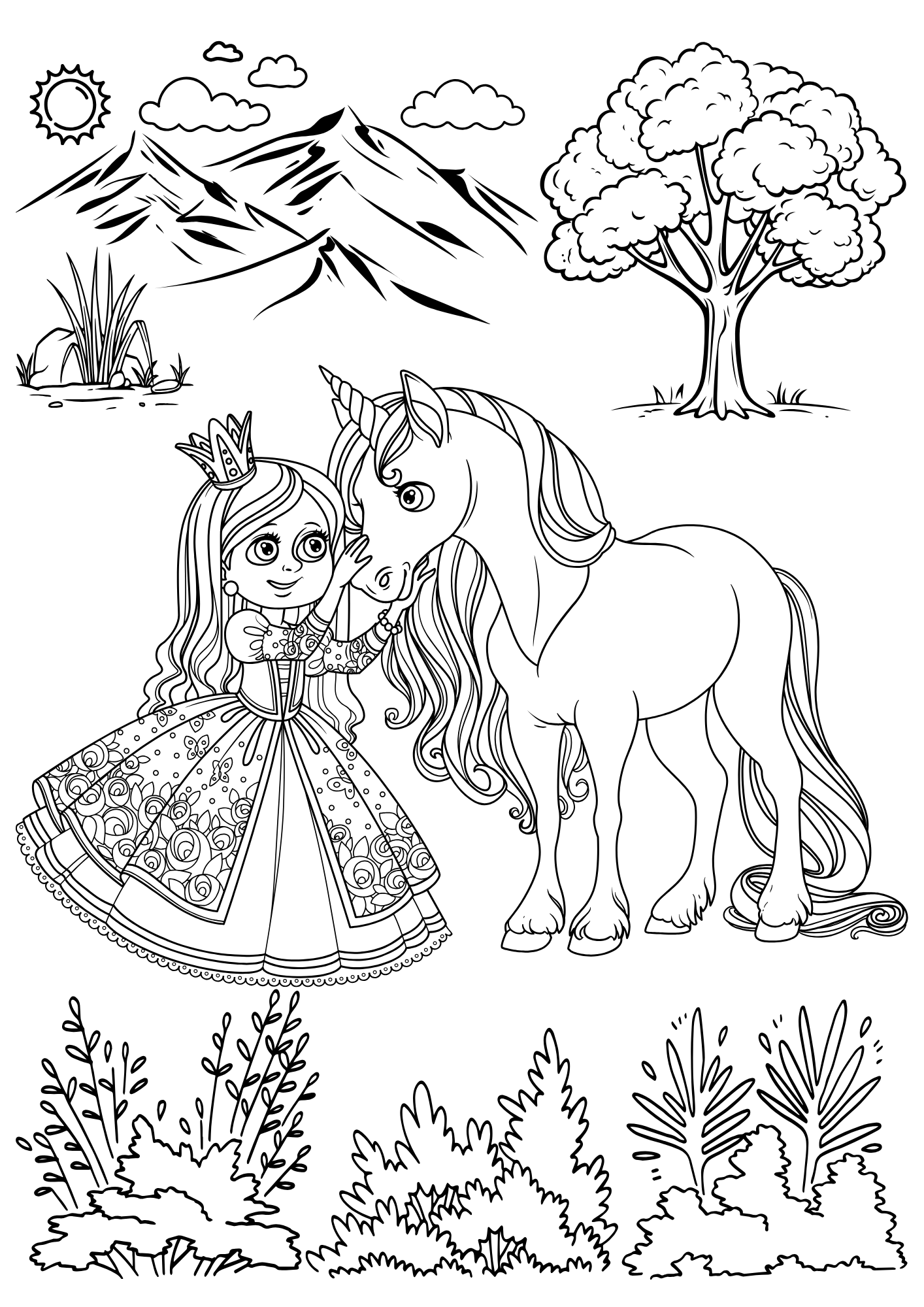 Tranh Tô Màu Công Chúa Cho Bé 9-12 Tuổi ảnh 6