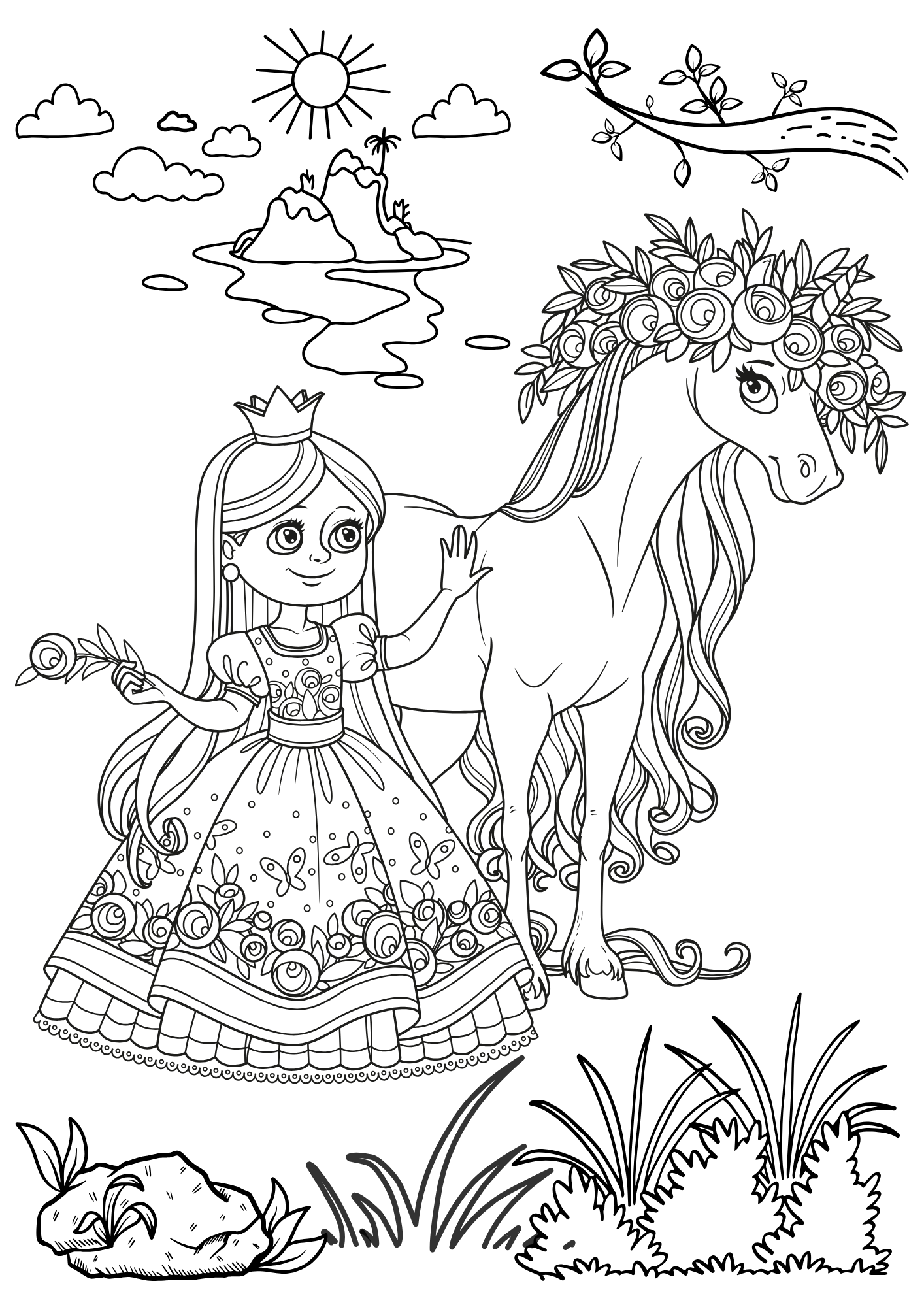 Tranh Tô Màu Công Chúa Cho Bé 9-12 Tuổi ảnh 7