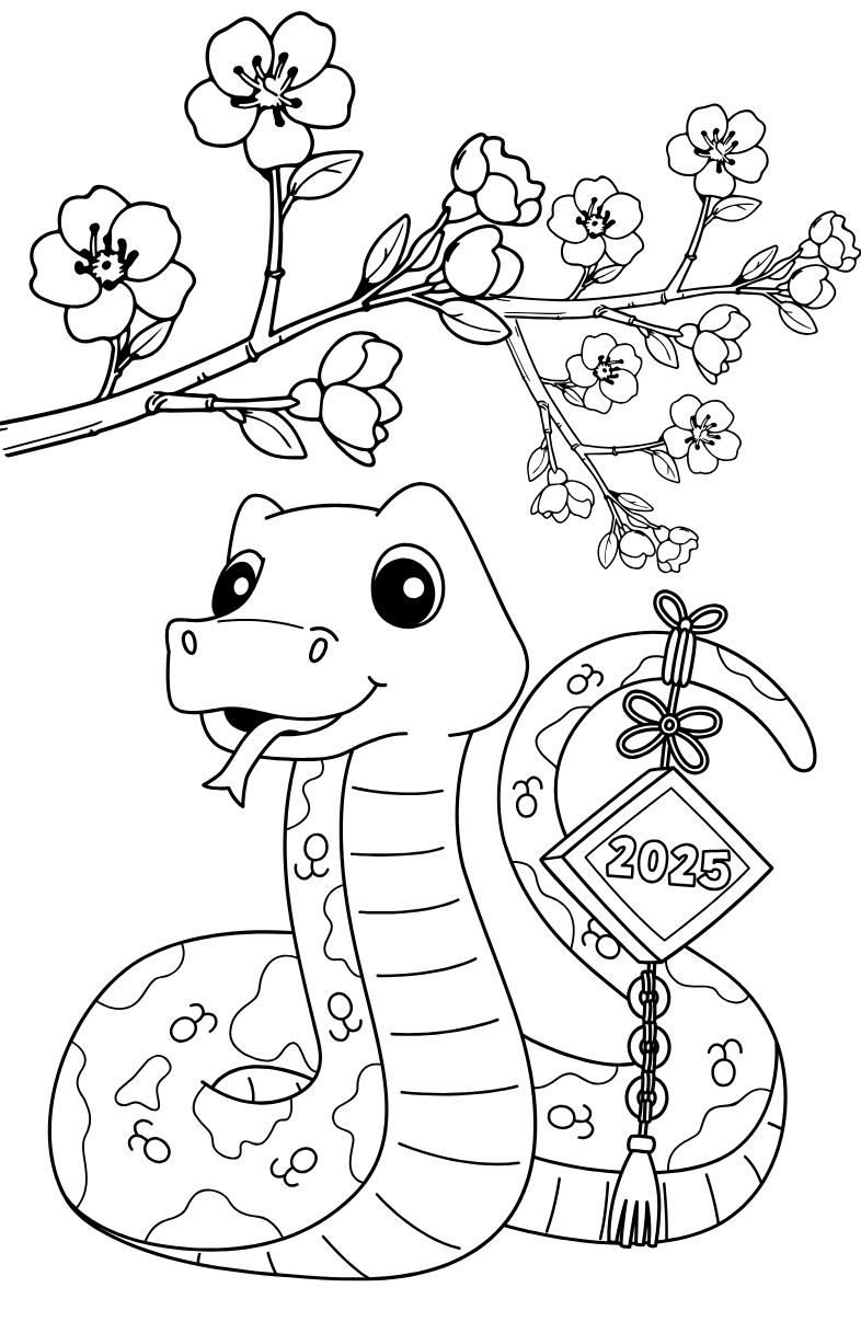 tranh tô màu hoa mai cho bé 3-5 tuổi ảnh 3