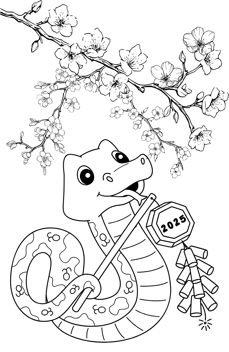 tranh tô màu hoa mai cho bé 3-5 tuổi ảnh 4