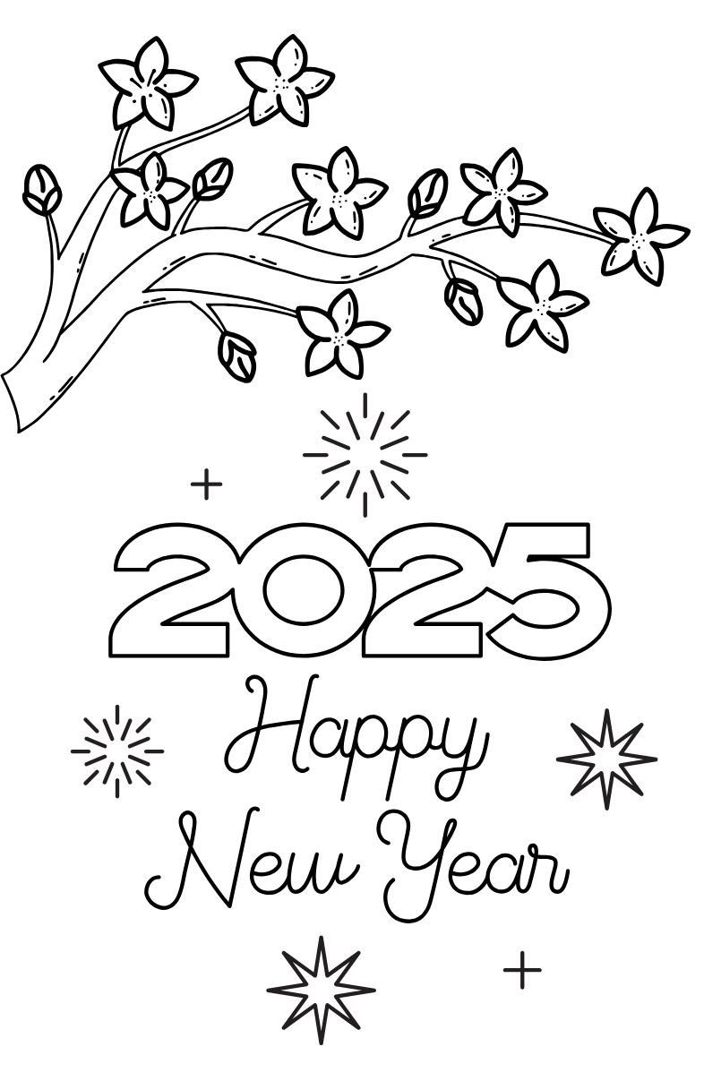 tranh tô màu hoa mai cho bé 3-5 tuổi