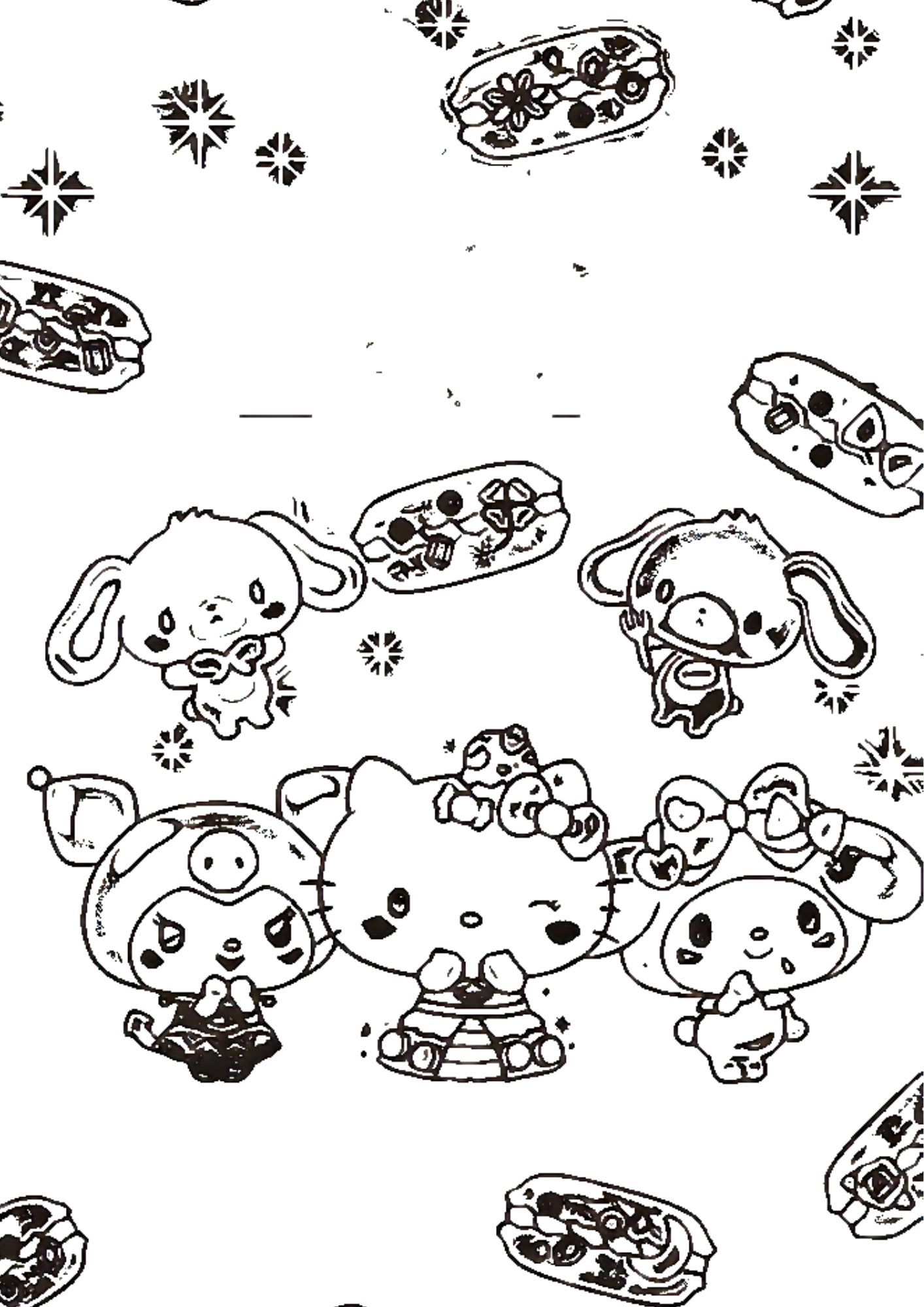 Tranh Tô Màu Kuromi Melody Cinnamoroll Cho Bé 6-8 Tuổi ảnh 12