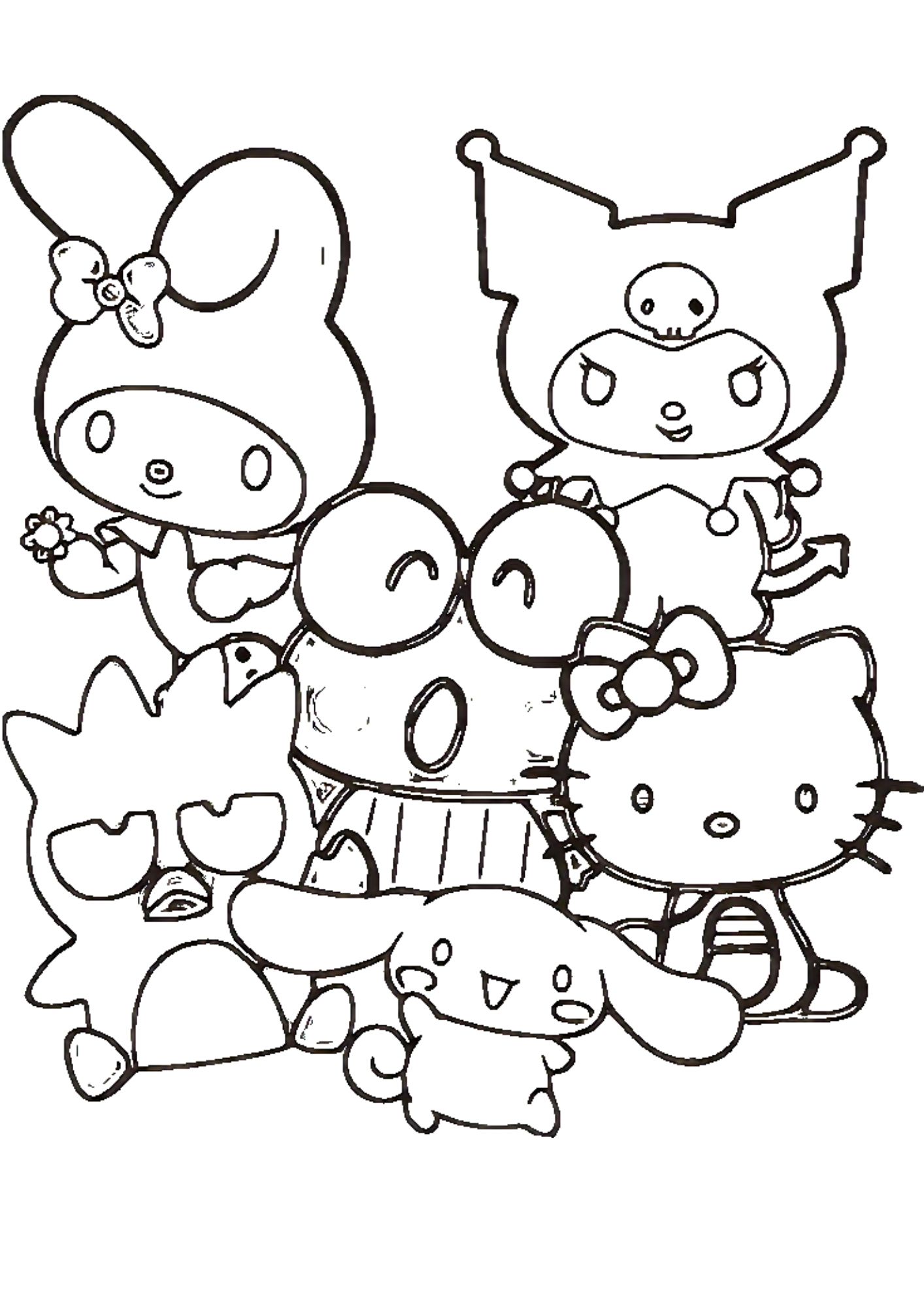 Tranh Tô Màu Kuromi Melody Cinnamoroll Cho Bé 6-8 Tuổi ảnh 15