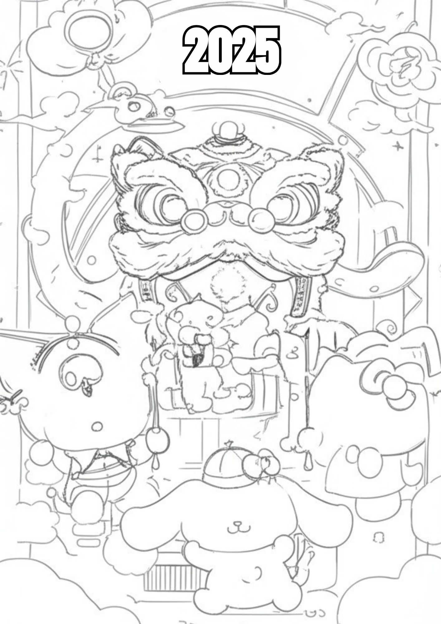 Tranh Tô Màu Kuromi Melody Cinnamoroll Cho Bé 6-8 Tuổi ảnh 20