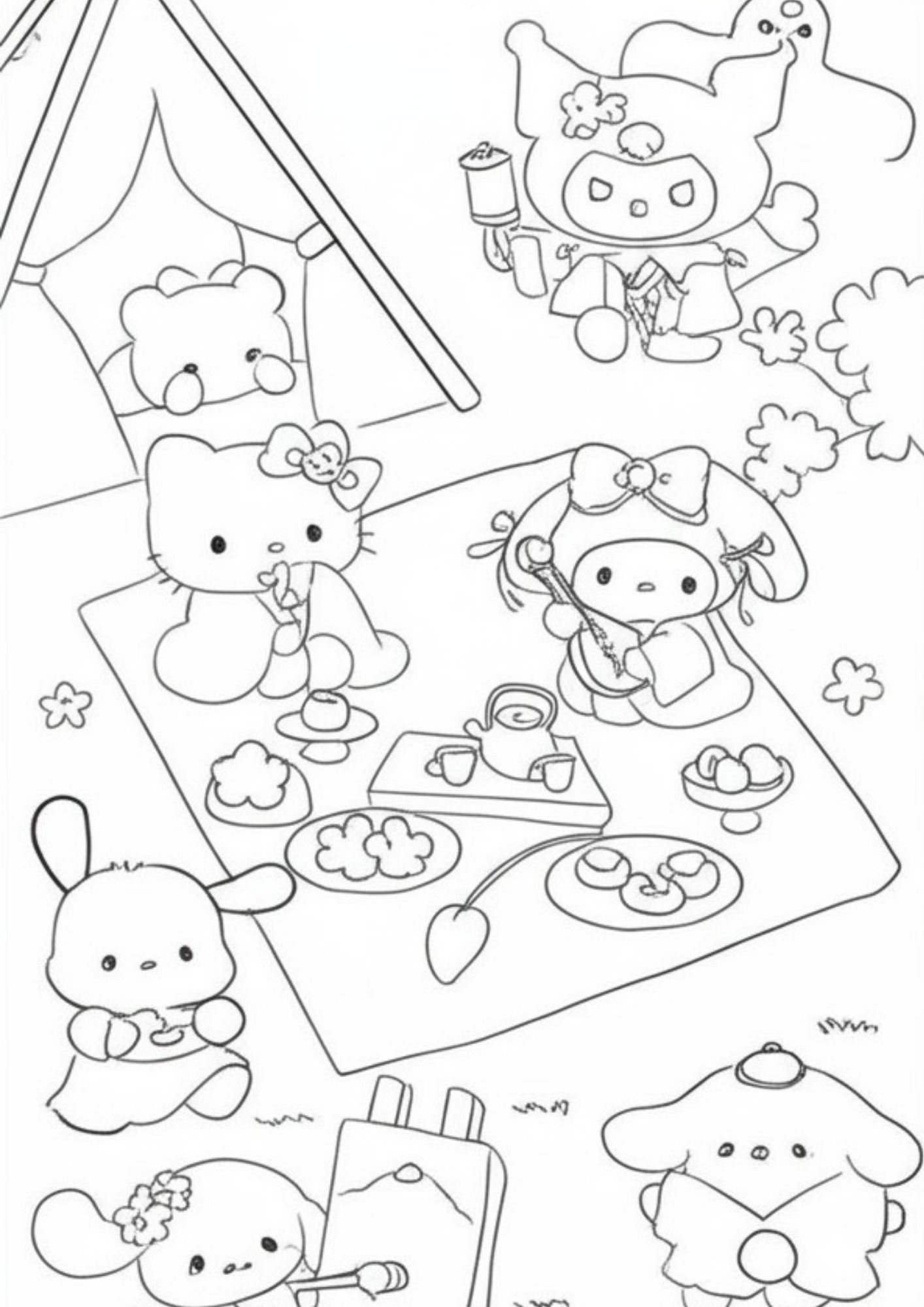 Tranh Tô Màu Kuromi Melody Cinnamoroll Cho Bé 6-8 Tuổi ảnh 21