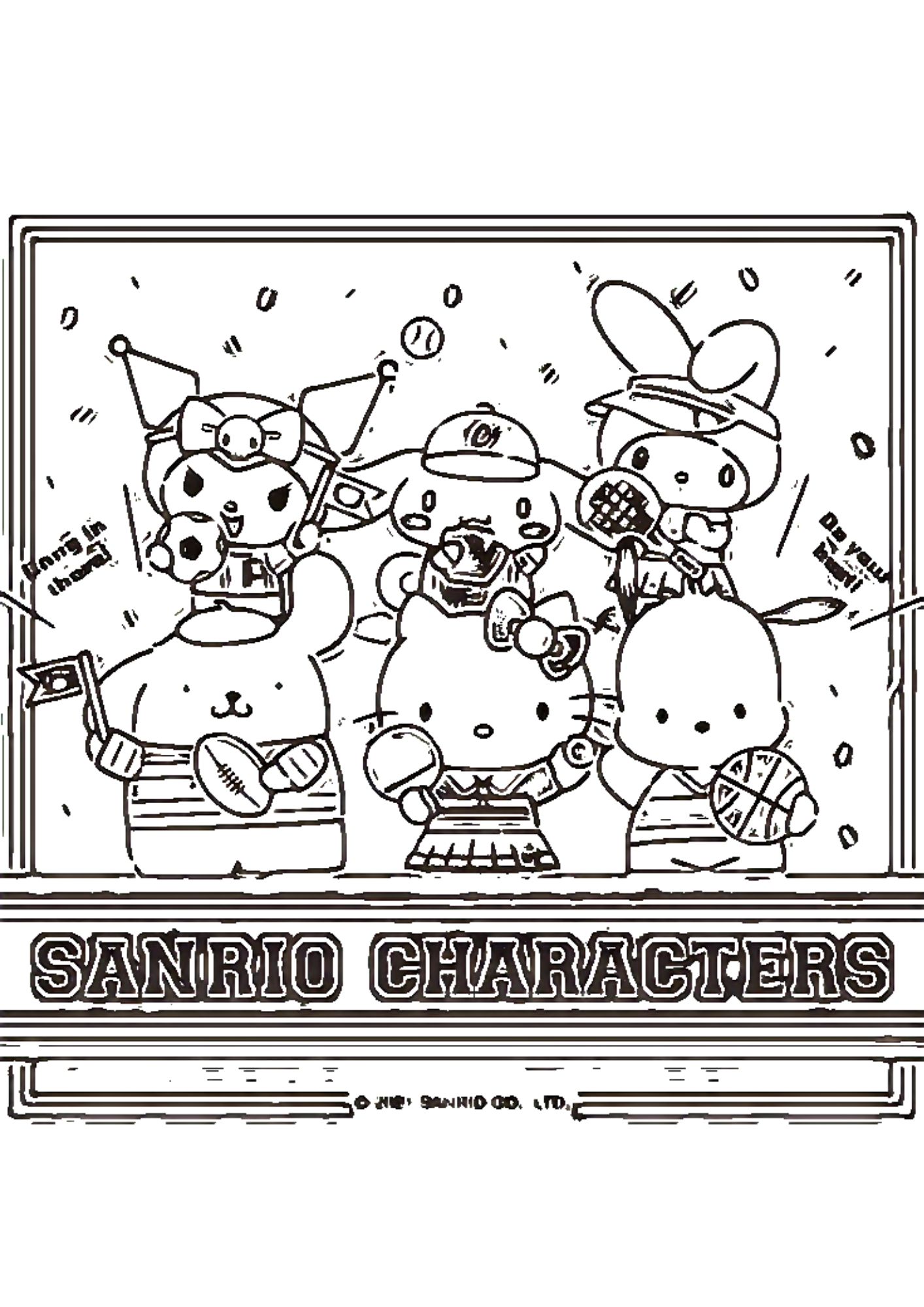 Tranh Tô Màu Kuromi Melody Cinnamoroll Cho Bé 6-8 Tuổi ảnh 28