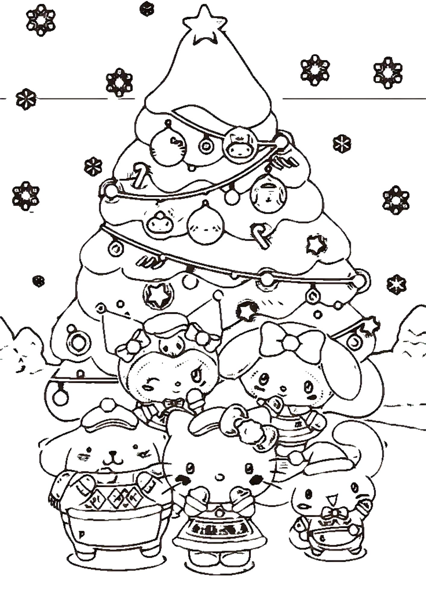 Tranh Tô Màu Kuromi Melody Cinnamoroll Cho Bé 6-8 Tuổi ảnh 29