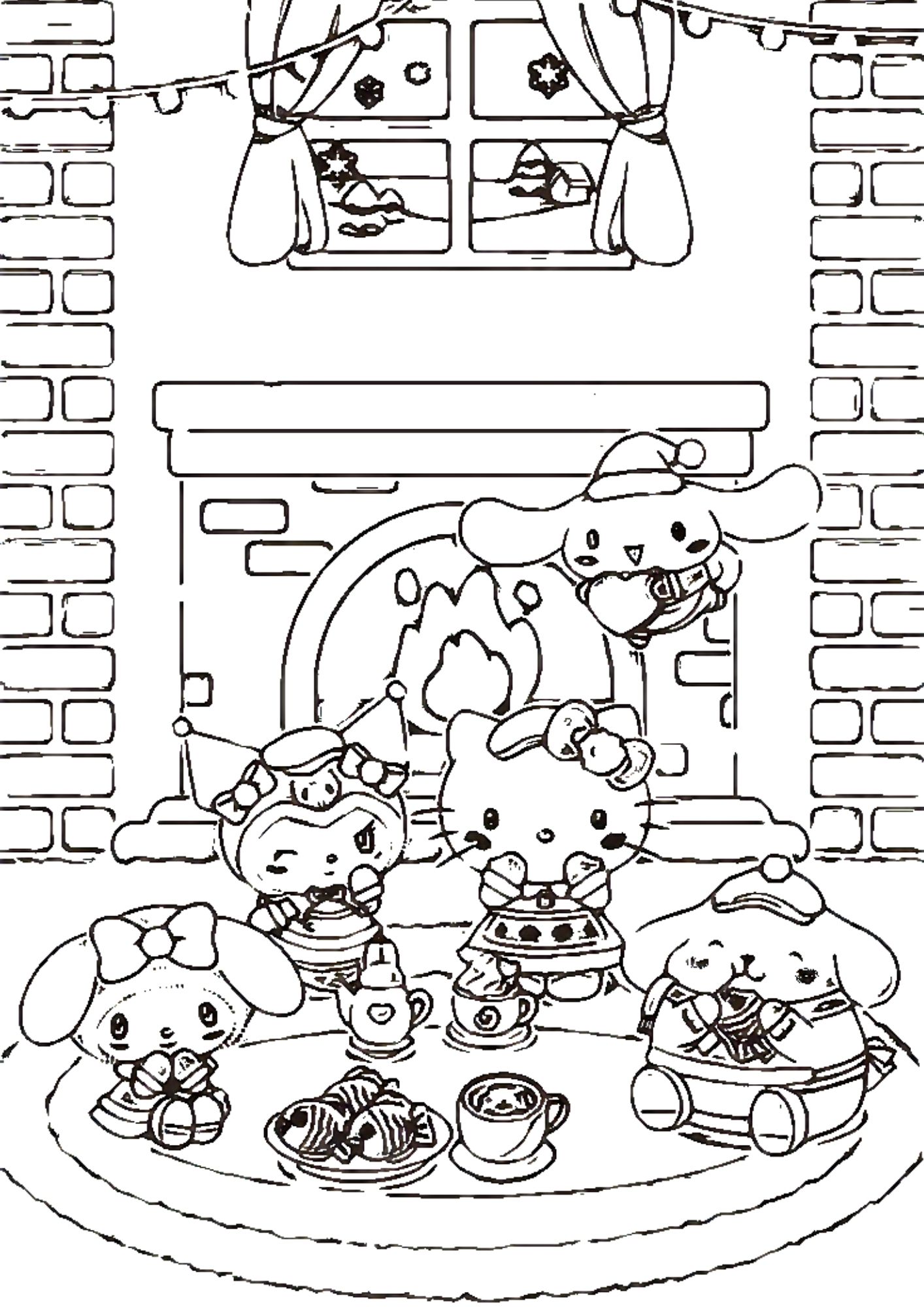 Tranh Tô Màu Kuromi Melody Cinnamoroll Cho Bé 9-12 Tuổi ảnh 11