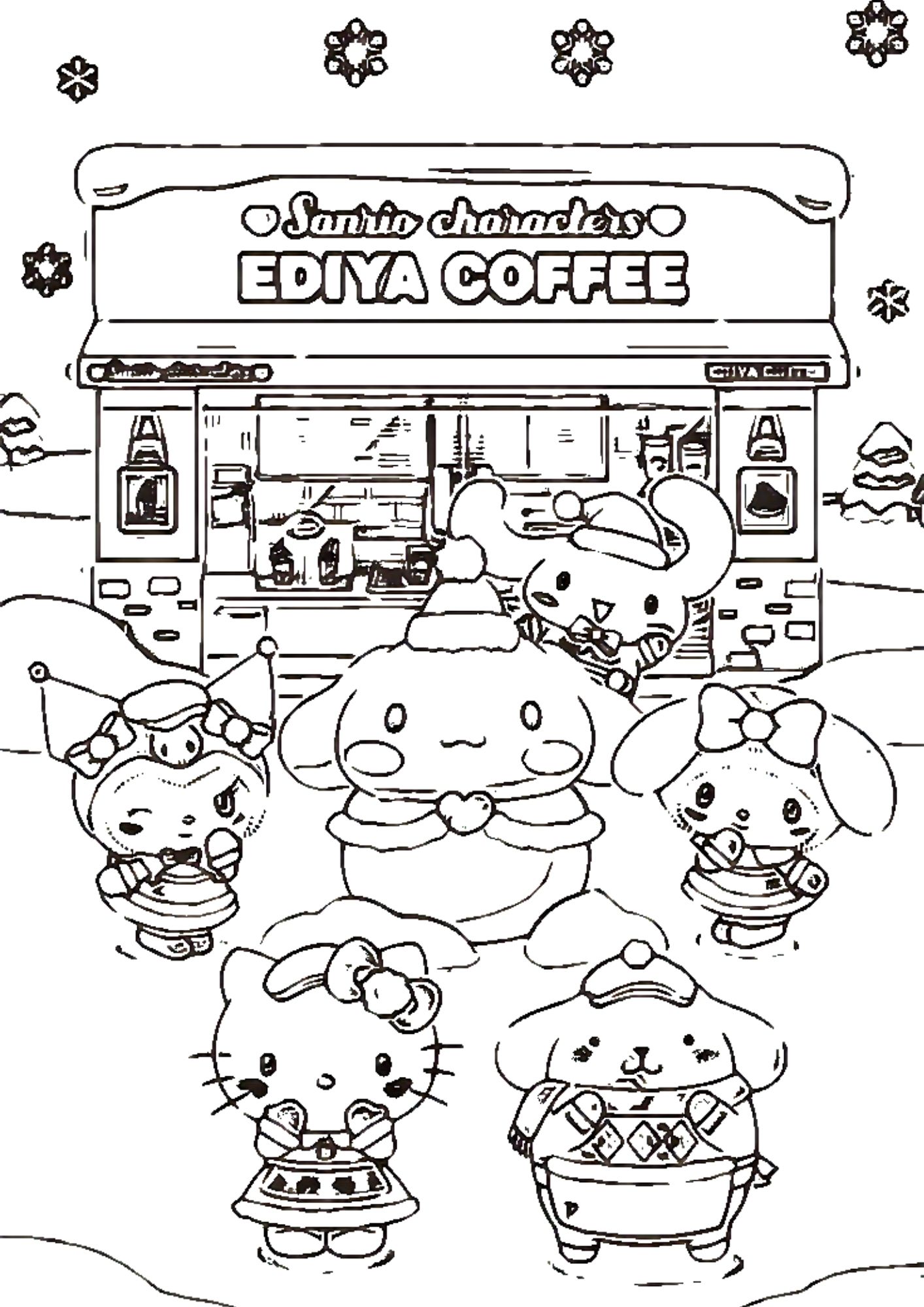 Tranh Tô Màu Kuromi Melody Cinnamoroll Cho Bé 9-12 Tuổi ảnh 12