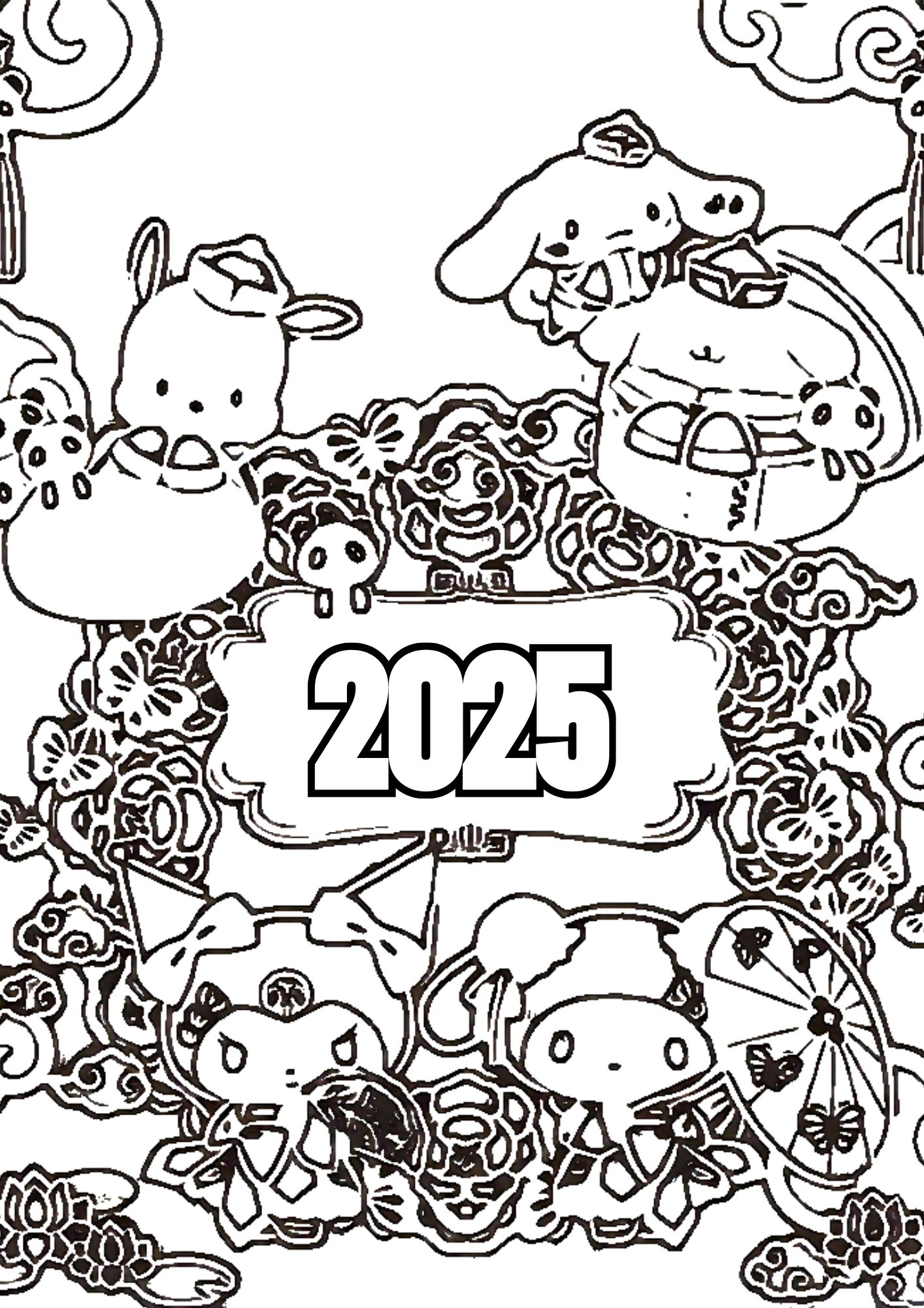 Tranh Tô Màu Kuromi Melody Cinnamoroll Cho Bé 9-12 Tuổi ảnh 3