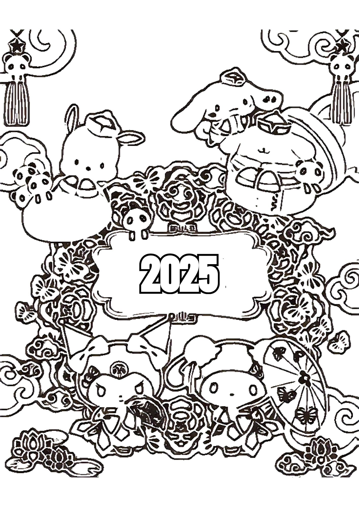 Tranh Tô Màu Kuromi Melody Cinnamoroll Cho Bé 9-12 Tuổi ảnh 8