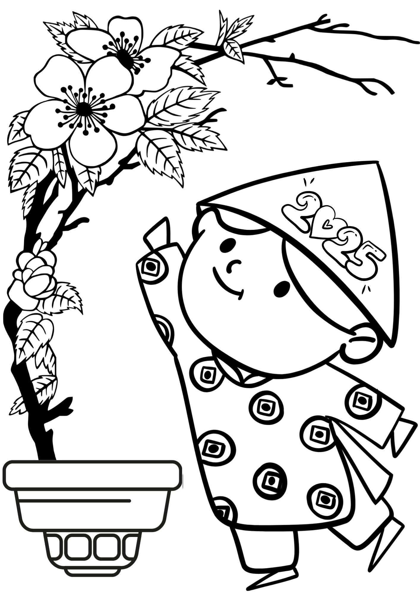 tranh tô màu tết 2025 cho trẻ 3-5 tuổi ảnh 3