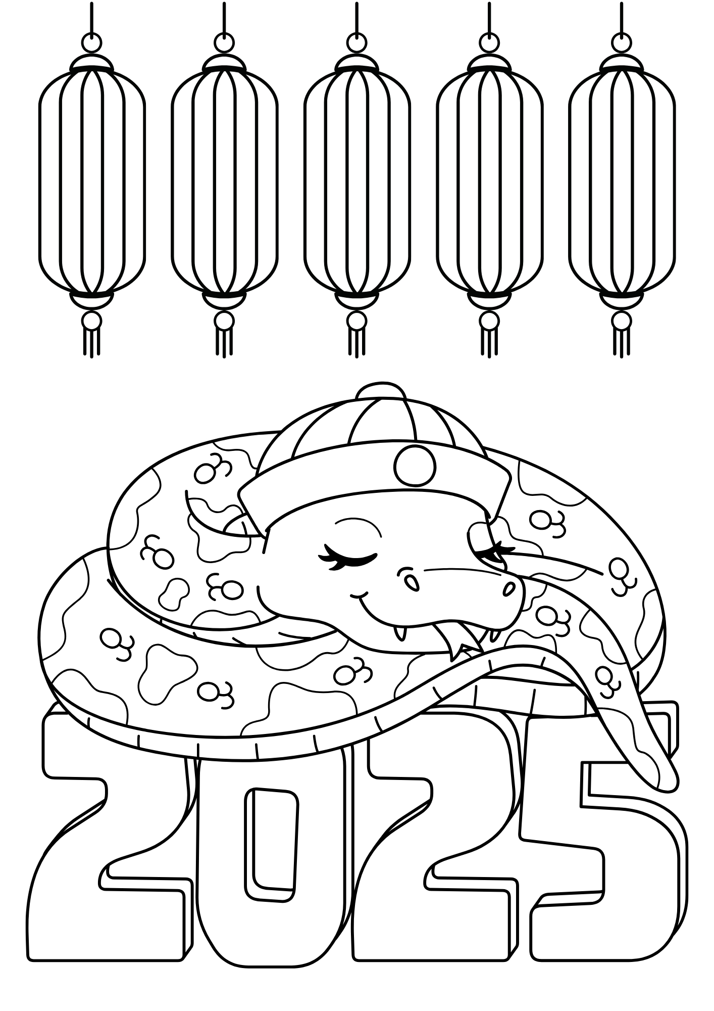 tranh tô màu tết 2025 cho trẻ 3-5 tuổi ảnh 4