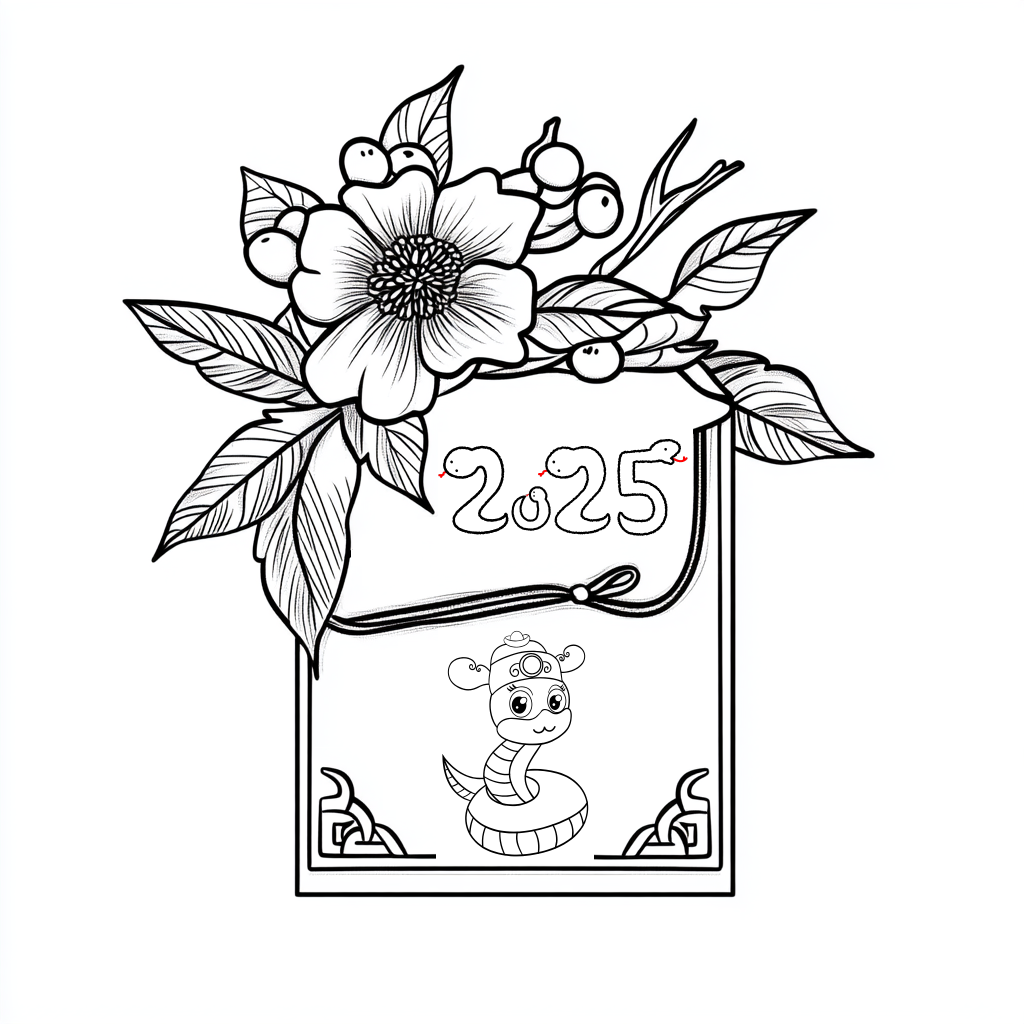 tranh tô màu tết 2025 cho trẻ 6-8 tuổi ảnh 14