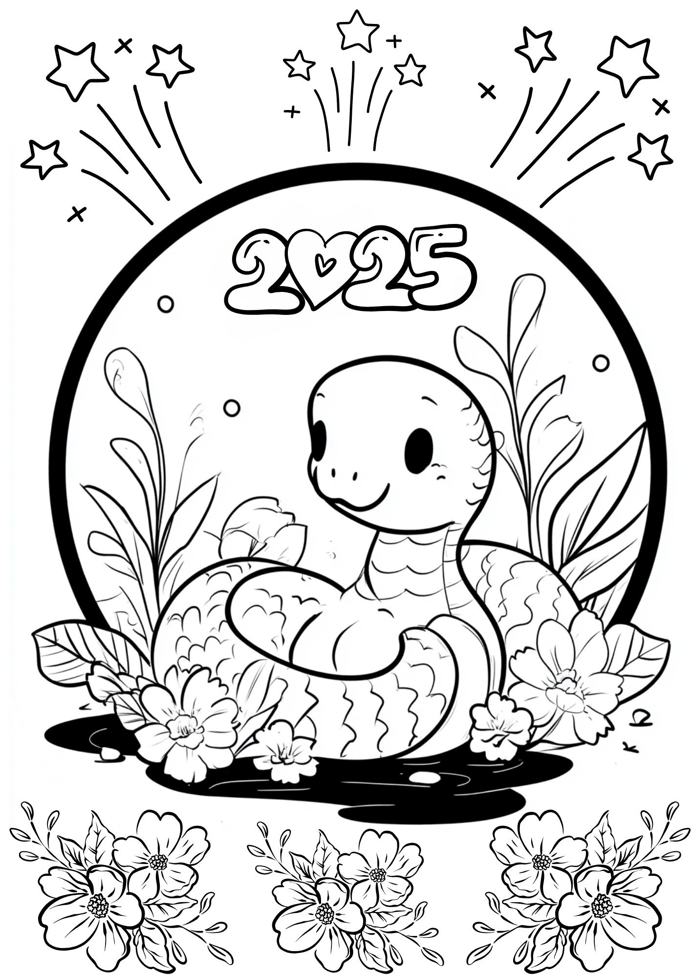 tranh tô màu tết 2025 cho trẻ 6-8 tuổi ảnh 3