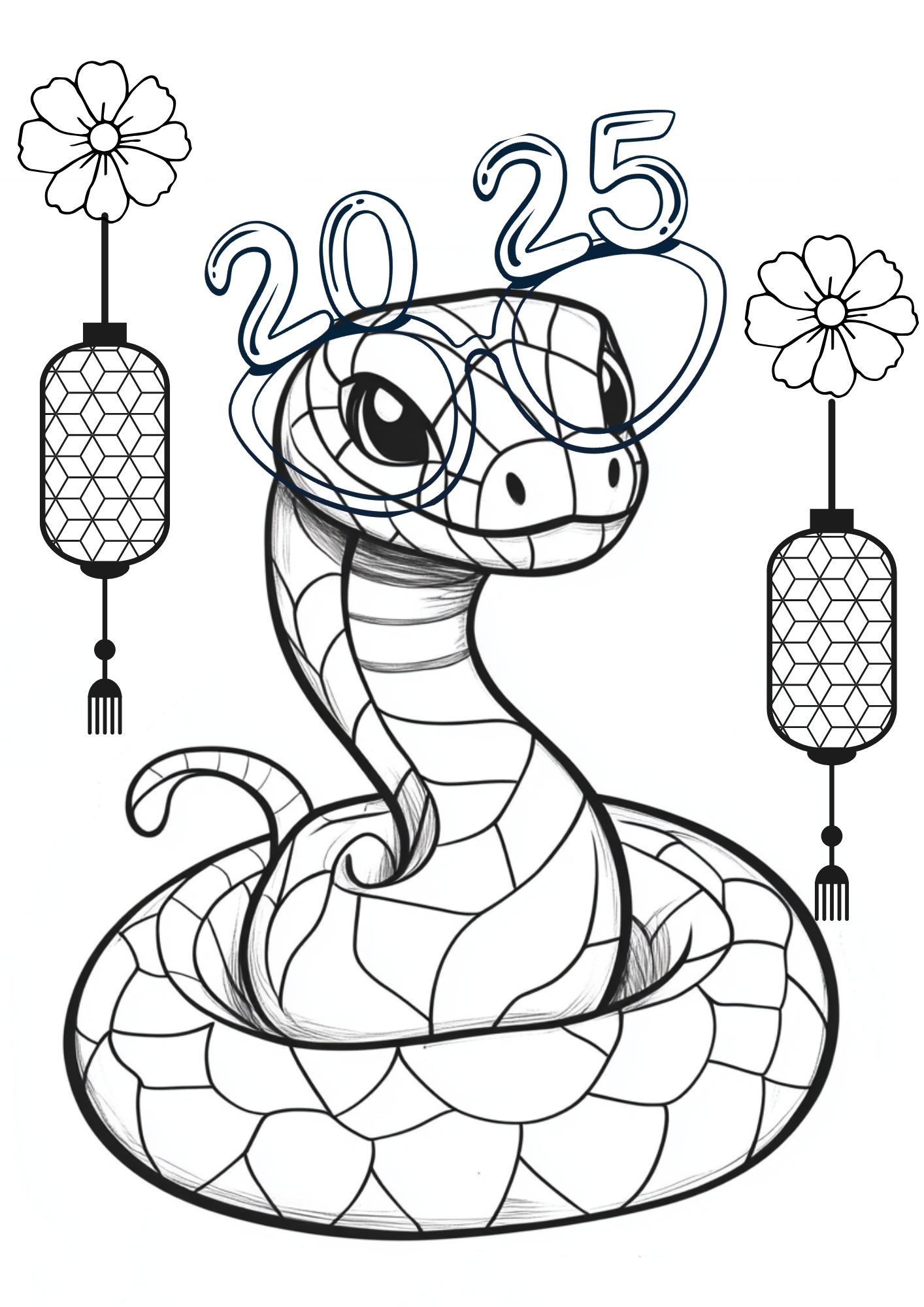 tranh tô màu tết 2025 cho trẻ 6-8 tuổi ảnh 4