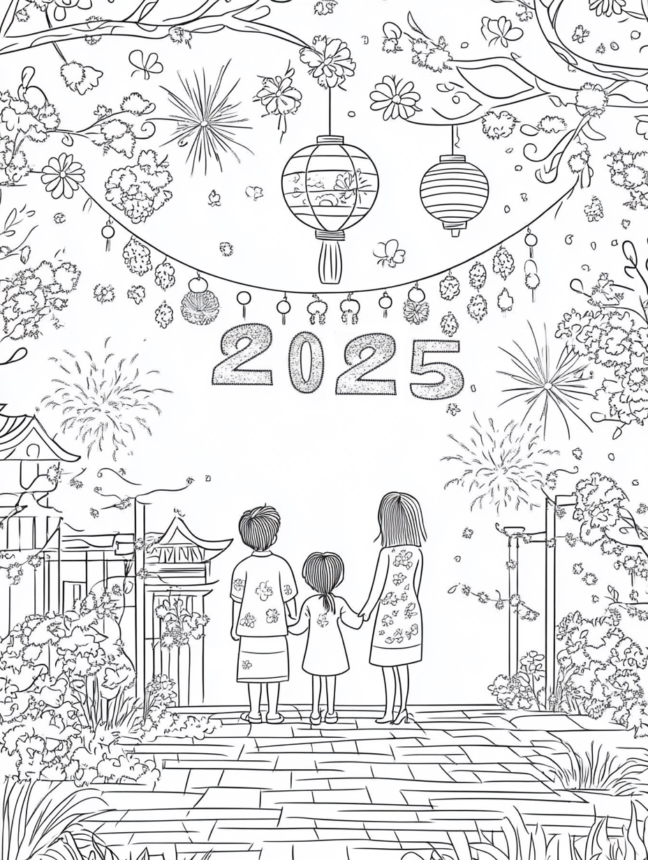 tranh tô màu tết 2025 cho trẻ 9 tuổi ảnh 19