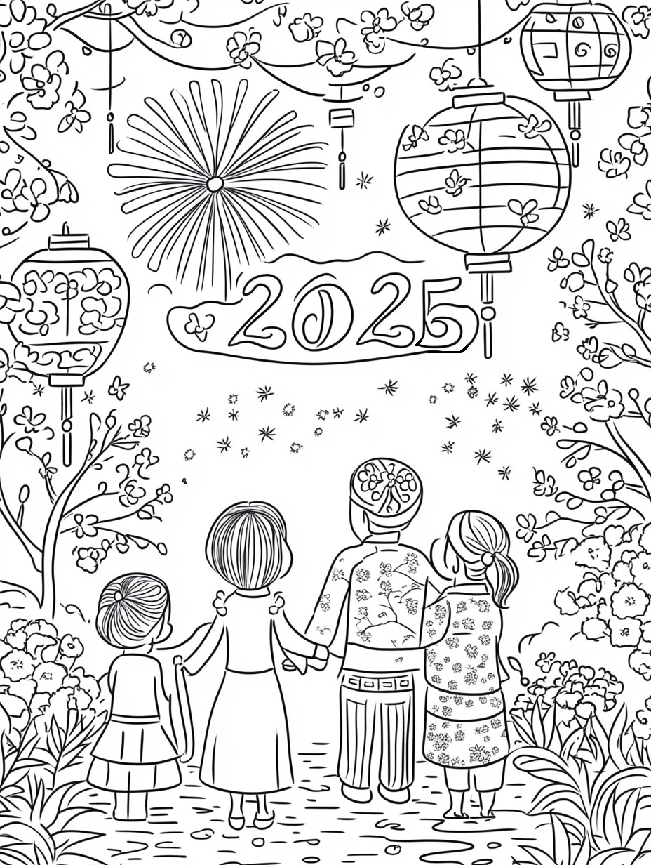 tranh tô màu tết 2025 cho trẻ 9 tuổi ảnh 20