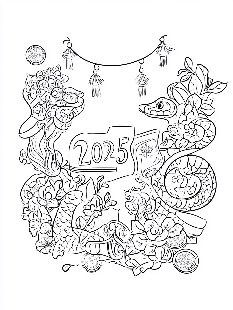 tranh tô màu tết 2025 cho trẻ 9 tuổi ảnh 22