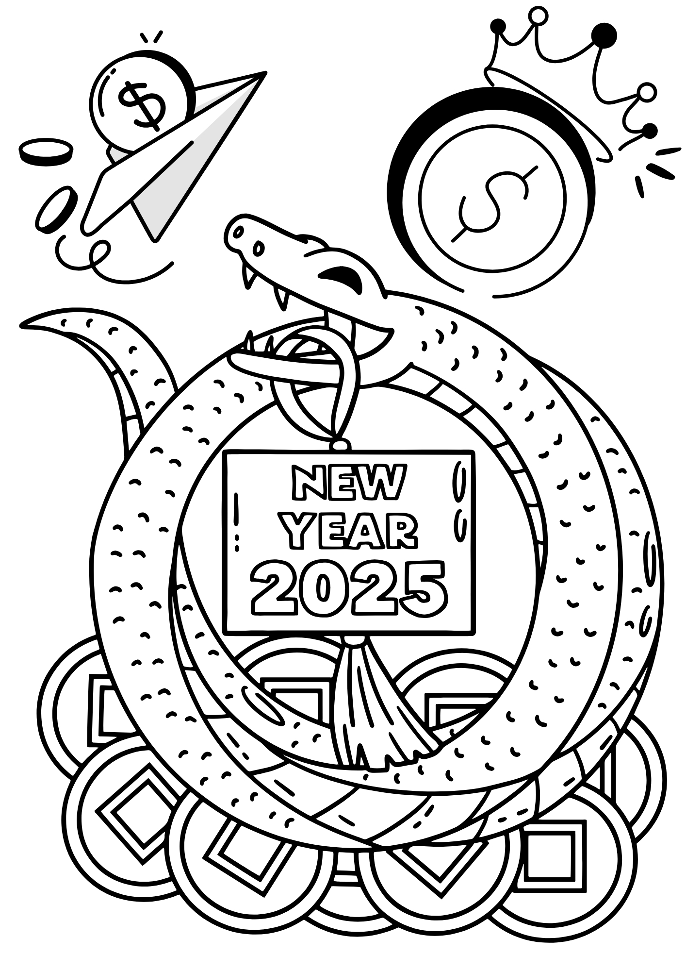 tranh tô màu tết 2025 cho trẻ 9 tuổi ảnh 3