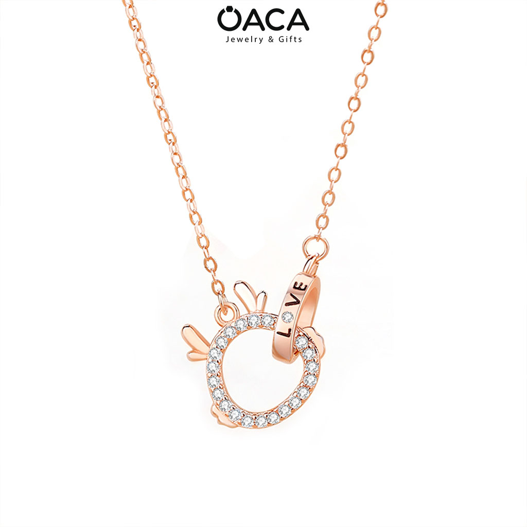 Dây chuyền bạc Rồng Artabotrys dễ thương đá CZ