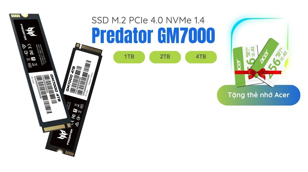 Tặng chuột không dây cho đơn ổ cứng SSD Predator GM7000
