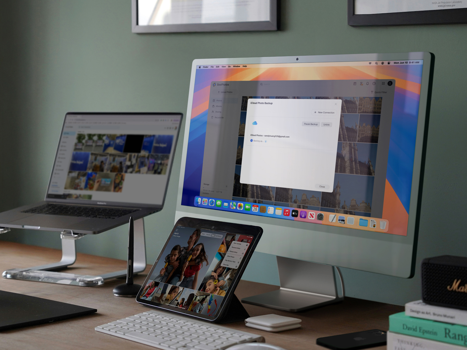 backup hình ảnh gia đình trên thiết bị beestation