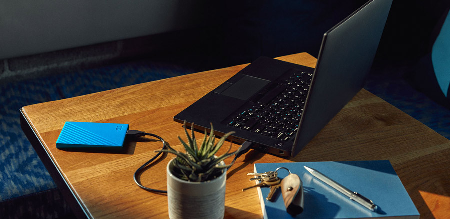 ổ cứng hdd di động wd my passport xanh dương