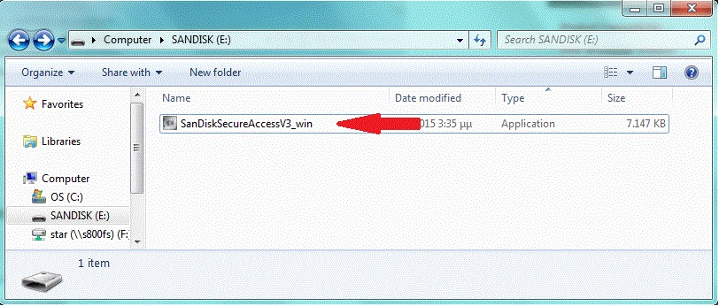 hướng dẫn cài đặt phần mềm sandisk privateaccess bước 4
