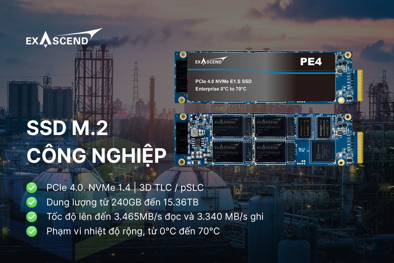 ssd công nghiệp exascend pe4 16tb