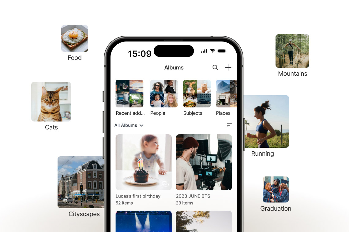 quản lý ảnh với tính năng album ai của beestation plus 8tb