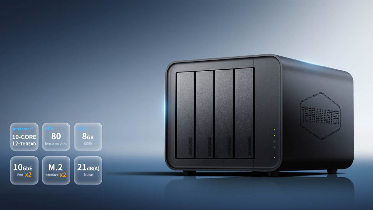 top 5 nas 2024 - Thiết bị NAS TerraMaster F4-424 Max