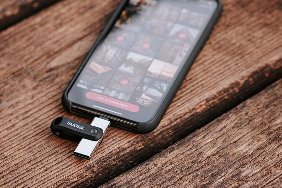 usb sandisk ixpand go tự động backup