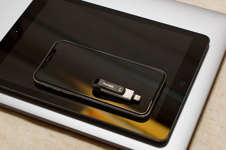 usb 3.0 2 đầu sandisk ixpand go type-a và lightning