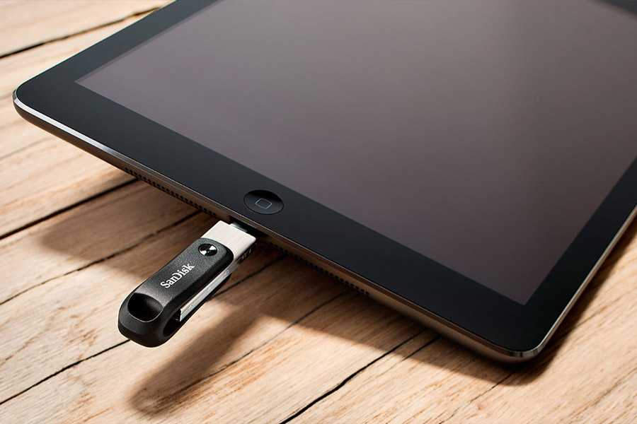 usb 2 đầu sandisk ixpand go type-a và lightning