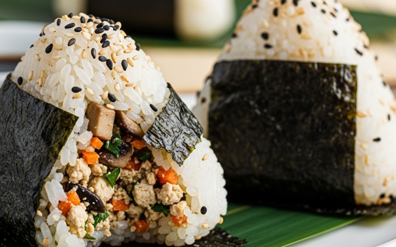 Cơm Nắm Chay – Tiện Mang, Nhân Nấm Thơm Ngon