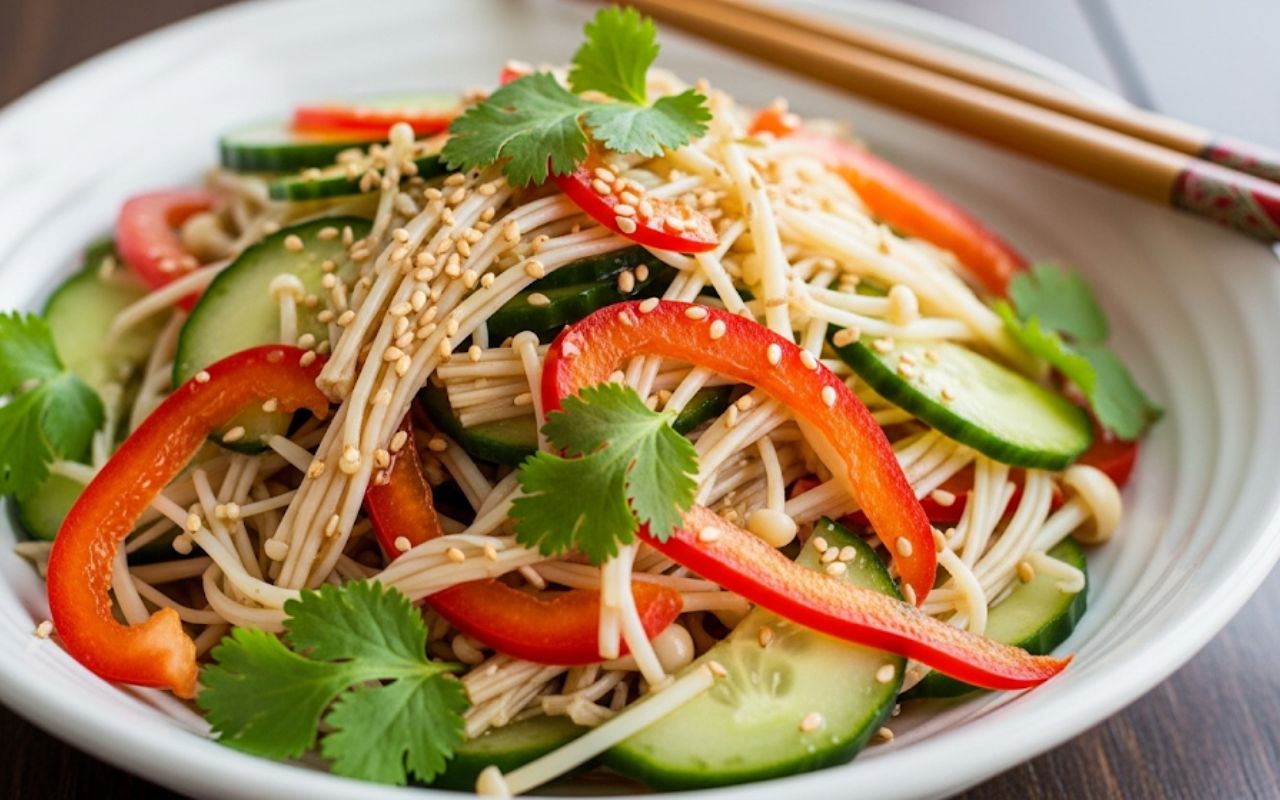 Gỏi Nấm Kim Châm Chay – Thanh Mát, Dễ Chuẩn Bị