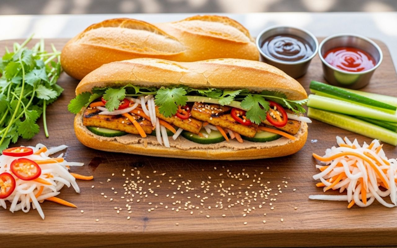 Bánh Mì Chay – Nhân Đậu Hũ, Rau Củ Thơm Ngon