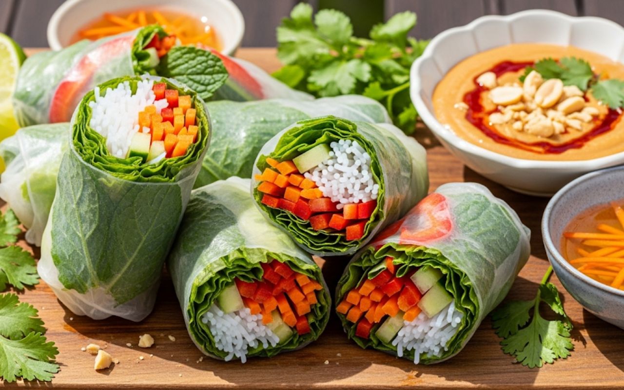 Gỏi Cuốn Chay – Tươi Mát, Dùng Với Tương Đậu