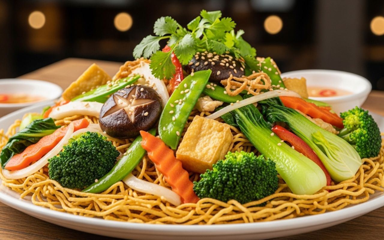 Mì Xào Giòn Chay – Mì Giòn, Nước Sốt Thơm Lừng