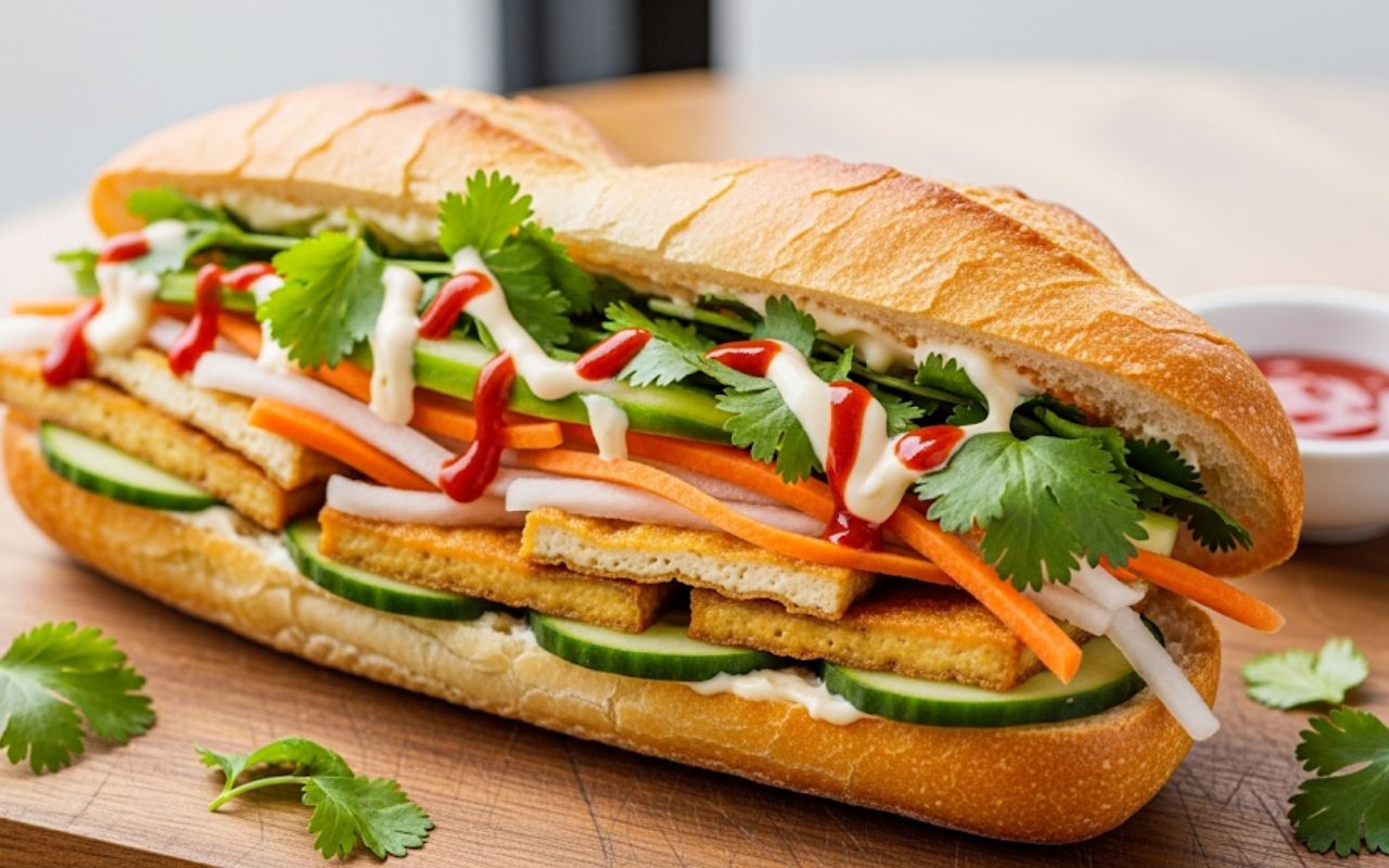 Bánh Mì Chay – Nhân Đậu Hũ, Rau Củ Thơm Ngon