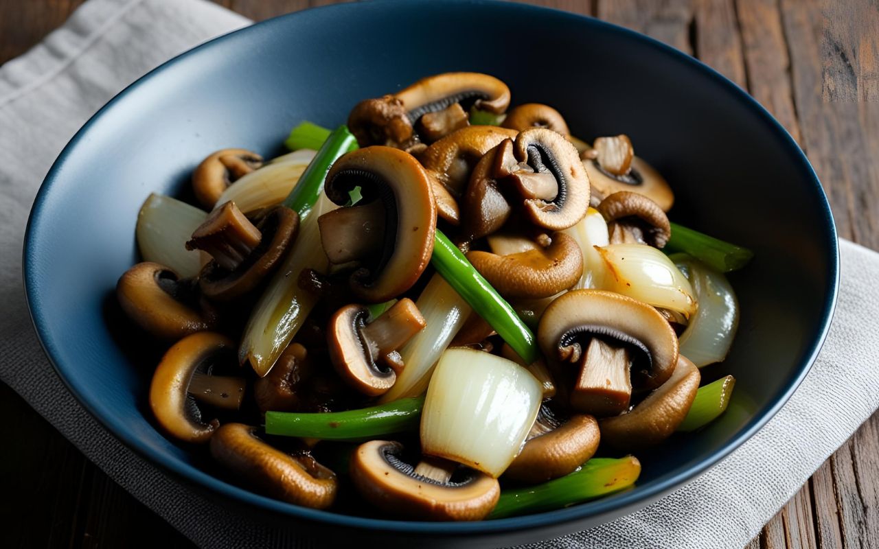 Nấm Hương Xào Hành Tây – Món Ăn Thơm Ngon, Bổ Dưỡng Cho Bữa Cơm Chay