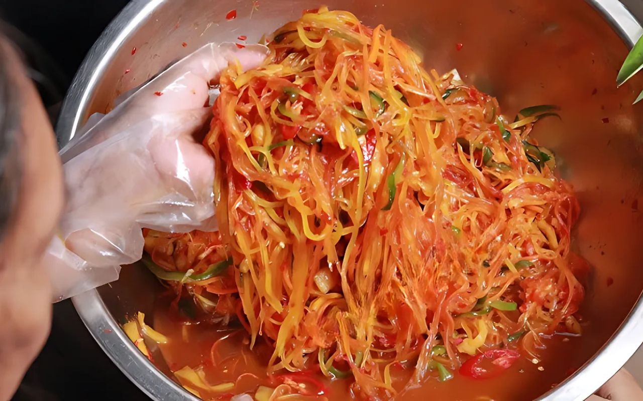 Cách làm dưa mắm đu đủ chay ngon miệng