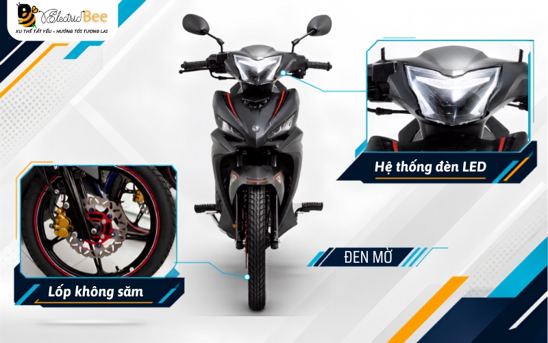 Xe 50cc thể thao EX4 King trang bị an toàn và tiện ích đi kèm