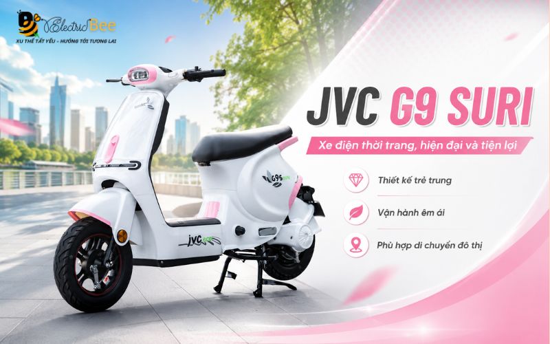 Xe đạp điện JVC G9 SURI nhỏ gọn, hiện đại
