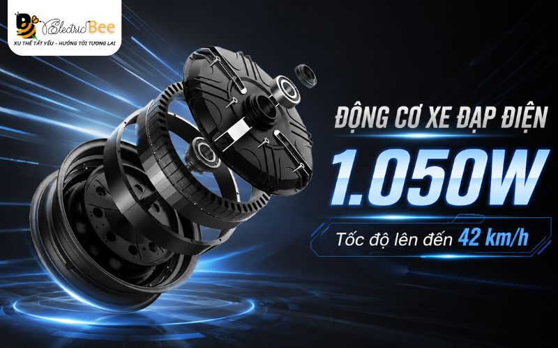Động cơ 1050W của xe đạp điện JVC G9 SURI