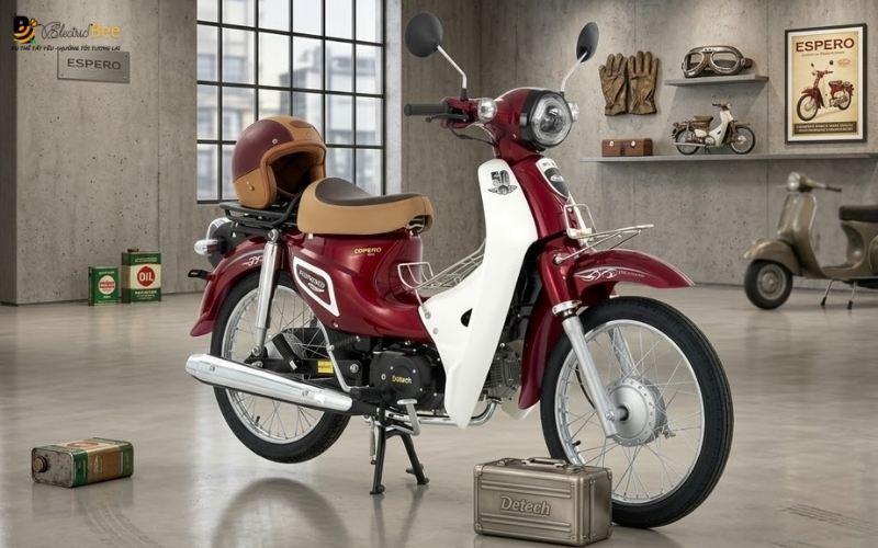 Đánh giá ưu nhược điểm Xe Cub 50cc Detech Espero Plus 2 đèn bi cầu
