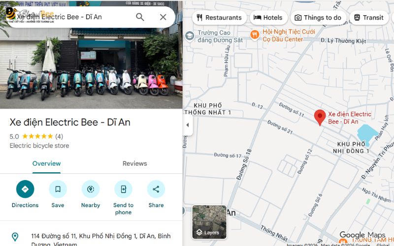 Electric Bee tại 114 Đường số 11 Nhị Đồng 1, Dĩ An, TP. HCM