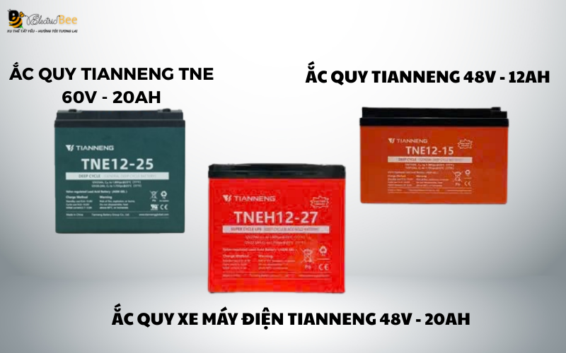 Ắc quy Tianneng cho xe máy điện, vận hành ổn định và bền bỉ
